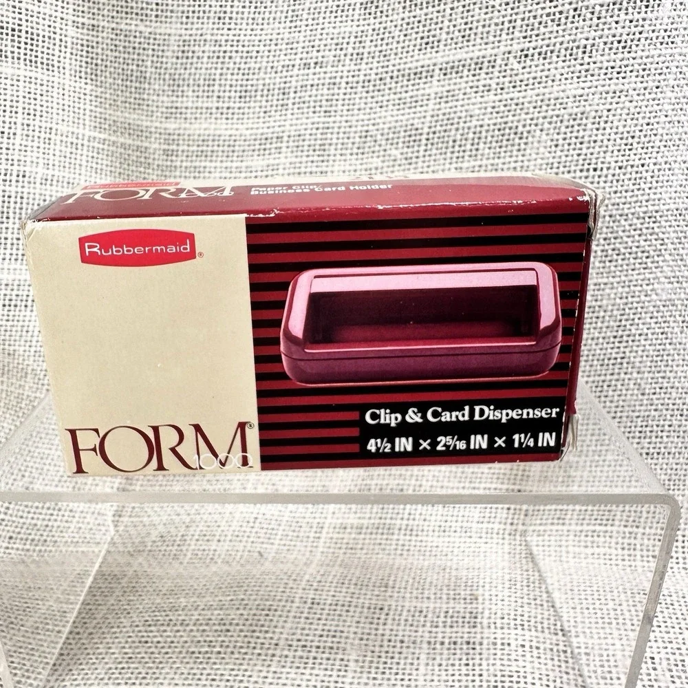 Rubbermaid FORM‎ Clip Card Dispenser 2135 Black Desk Organizer NOS New Box